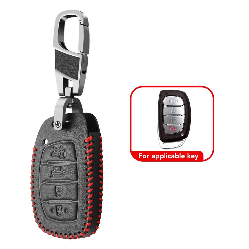 3 4 Button Car Smart Key Case Cover For Hyundai Tucson Santa Fe Rena Sonata Elantra Creta Ix35 Ix45 I10 I30 I40 Accessories