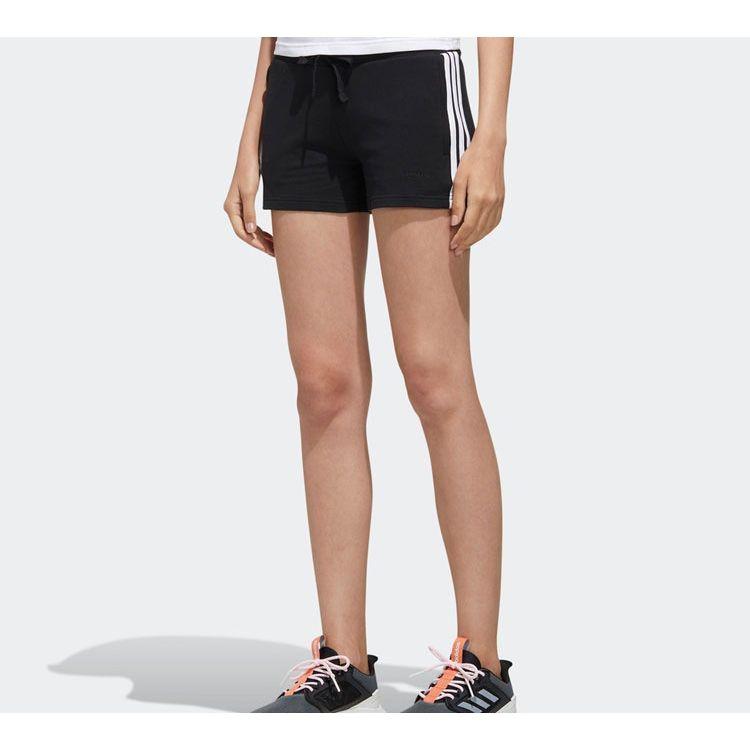 Adidas Neo Faves Elastic Solid Stripe Shorts Women Bottoms Black FP7342