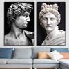 Scultura moderna Pittura su tela Graffiti Stampe artistiche Apollo Marmo David Popolo Poster Immagine di arte della parete per la decorazione della casa della Galleria