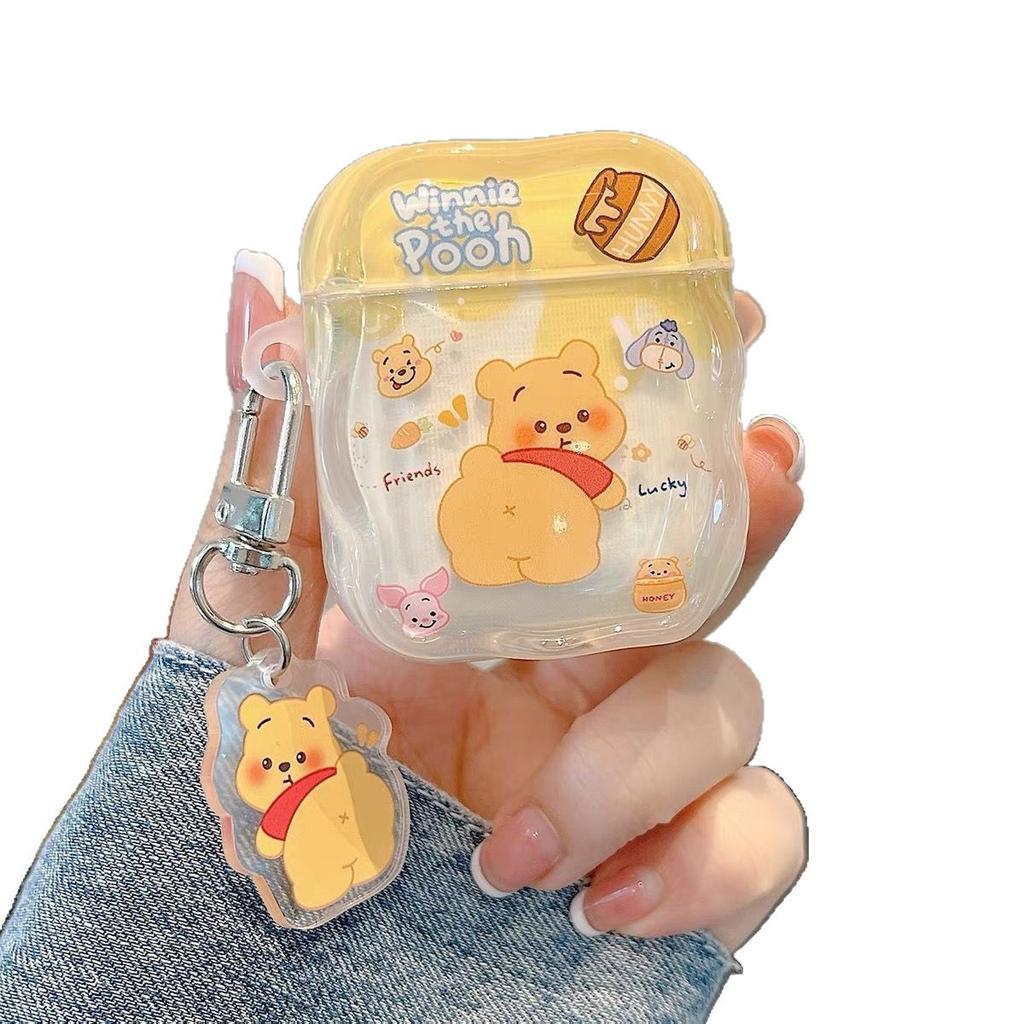 Cartoon Cute Bear for AirPods 1 /1 Protective Case Pro1 Apple Bluetooth 1/1 Generation Earphone Case Pendant
