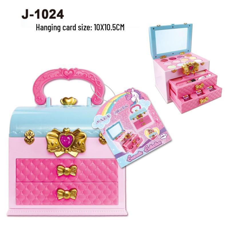 Jieyani Princess Makeup Set for Kids - Pretend Play Kit with Lipstick and Nail Polish