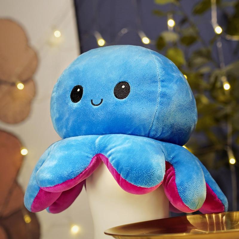 

Large flipped octopus throw pillow plush toy doll octopus doll girl soothing rag doll birthday gift 30cm
