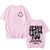 Jesus Loves You Oversized T-Shirt Men Women We Love Each Other Loose Letter Printed Tees Trendy Casual Cotton Aesthetic Tops