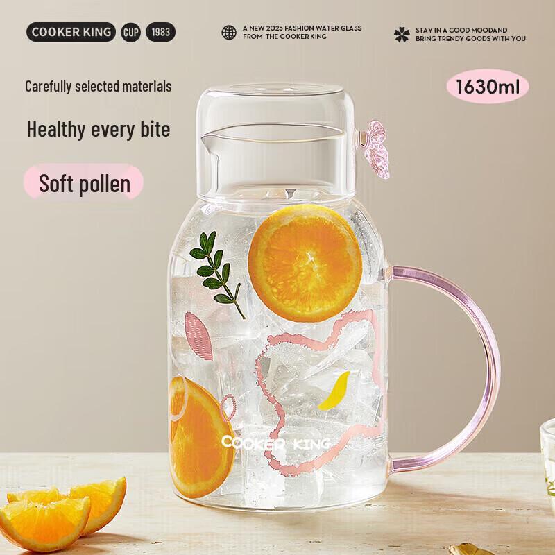 High Borosilicate Glass Cold Water Pitcher