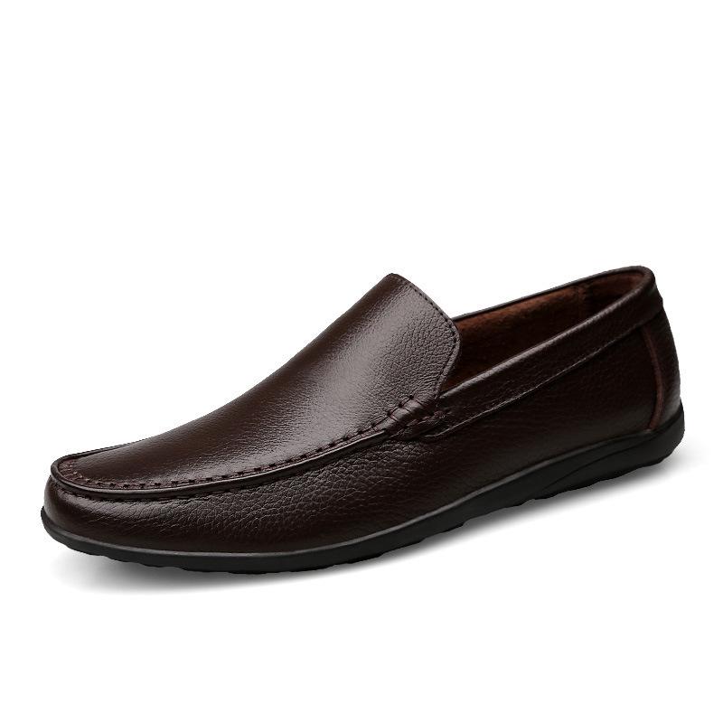 Men's Large Size Leather Loafers - Formal & Casual Versatile Moccasins