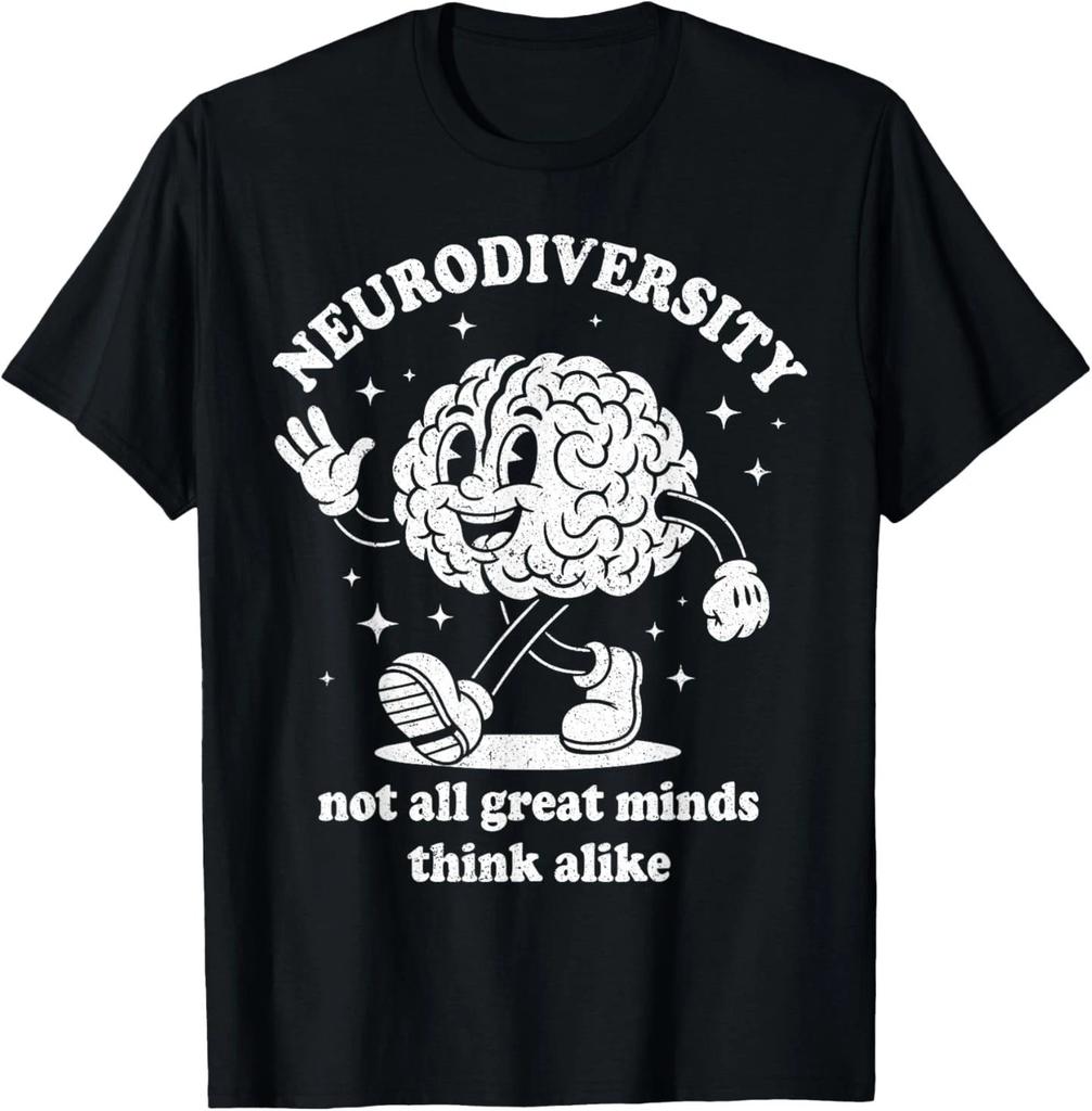Retro Embrace Neurodiversity Not All Great Minds Think Alike T- Shirt