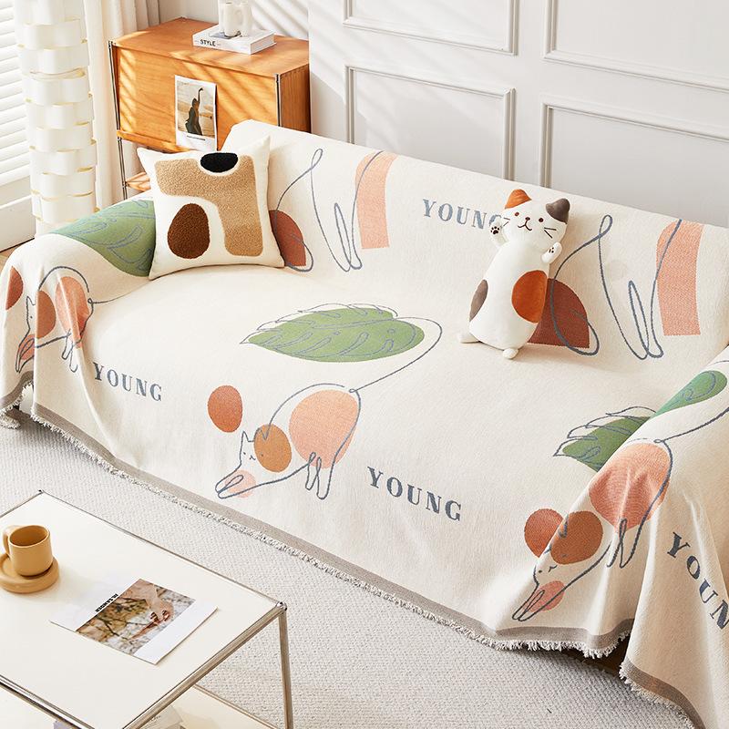 Chenille Sofa Towel Four Seasons Universal All-Inclusive Sofa Cover Dust Cover Living Room One-Piece Sofa Cover Cloth Blanket