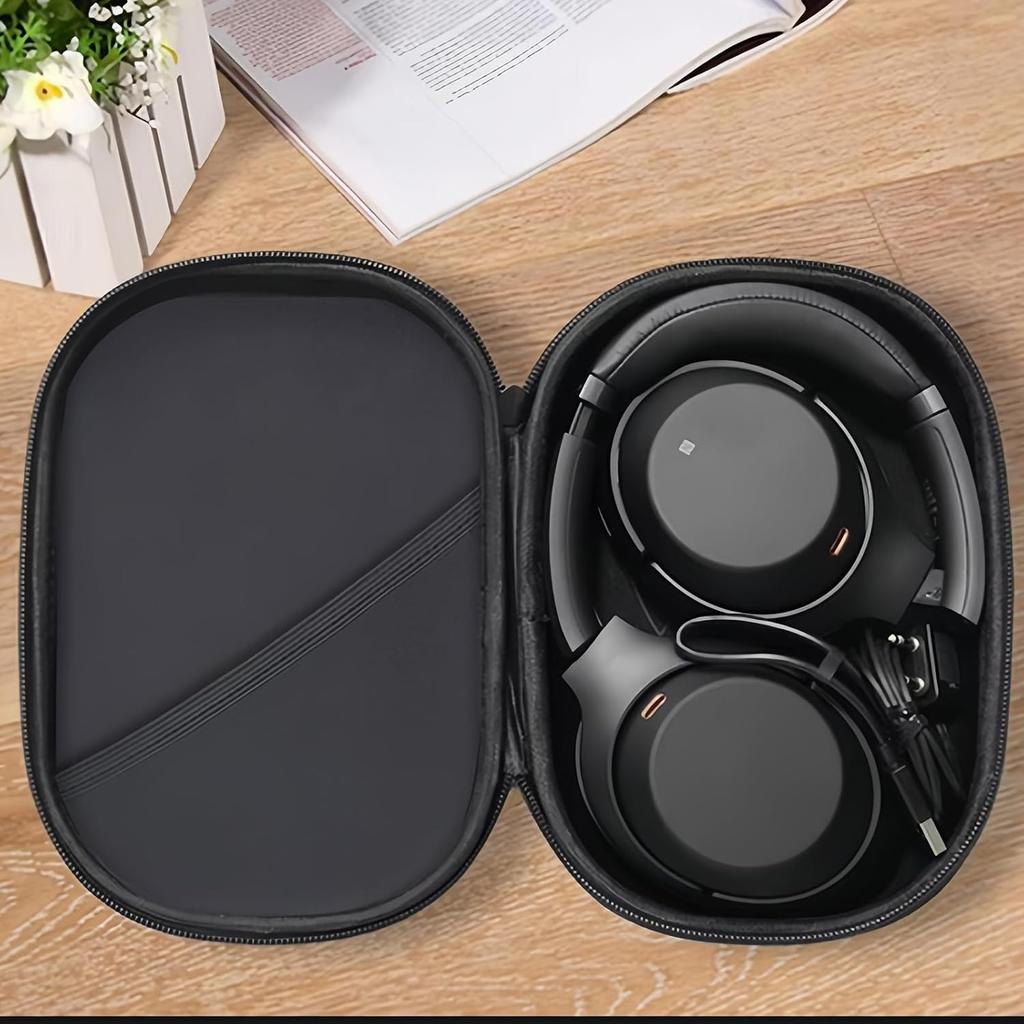 Kopfhörer-Hülle für Bose QC45/QC35/QC25/QC15/QC Ultra II/Ultra Gaming Headset, QC25, PU-Hartschalen-Reise-Tragetasche mit Kabelaufbewahrung für