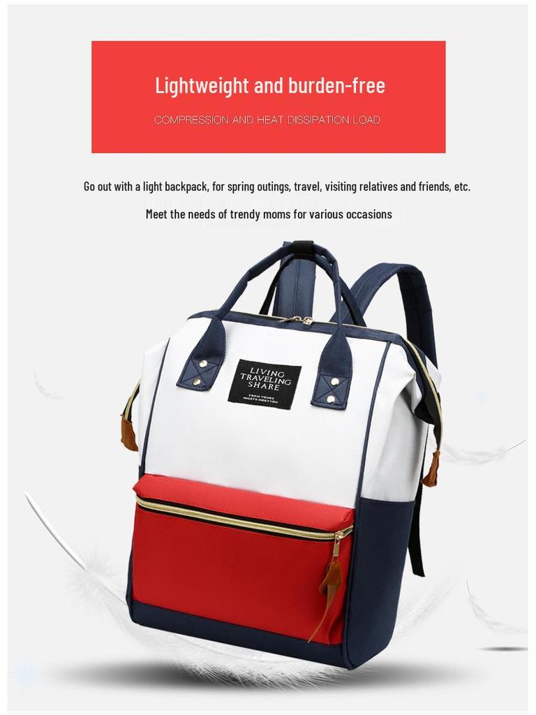 Batoh z plátna s velkým ocelovým klipem v japonském stylu pro ženy a studenty