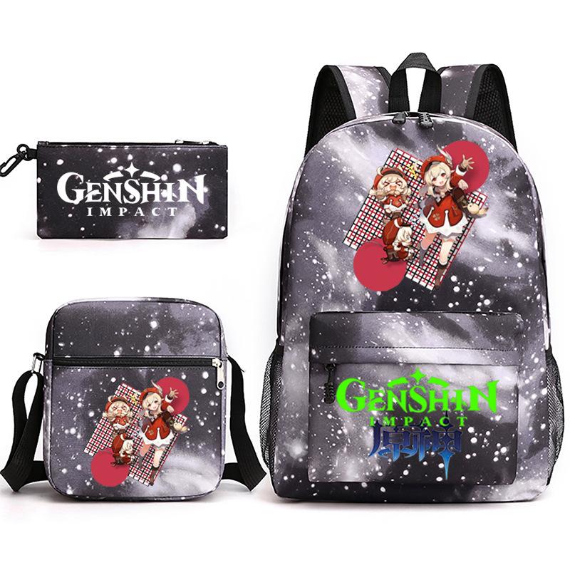 Yuanshen Backpack 3 Pieces/set Girls Boys Travel Shoulder Bag School Backpack