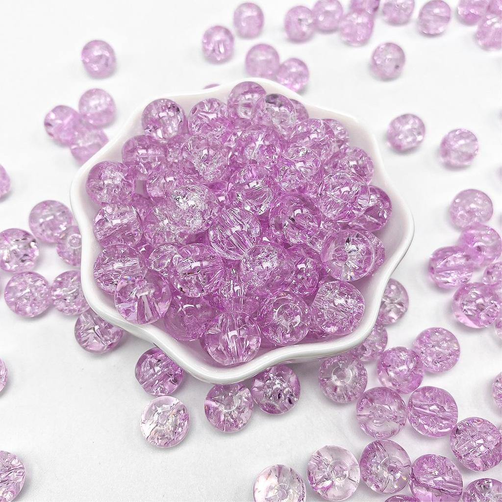 Koraliki z kryształowego szkła z glazurą crackle ice do samodzielnego tworzenia bransoletek i projektów przekładek