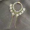 1pc zinc alloy rhinestone imitation pearl hair ornament, high-end elegant tassel headpiece, delicate ball hair clip, suitable fo