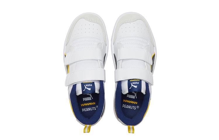 Kids' Sneakers Peanuts x PUMA Ralph Sampson V Low top Kids' Skateboarding Shoes White Blue Yellow Children