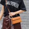 First layer cowhide shoulder messenger bag New women's mobile phone bag Simple and fashionable key bag Small square bag