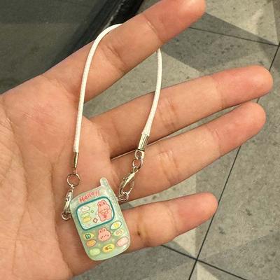 Miniature Phone/Cellphone Model For 1/6 1/8 Doll Mini Smart Phone With Lanyard Cute Doll Labubu Doll Accessories KTY
