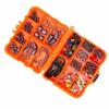 257PCS Fishing Lure Set Metal ABS Corrosion Resistance Anti Winding Fishing Hook Kit for Outdoor with Orange Storage Box