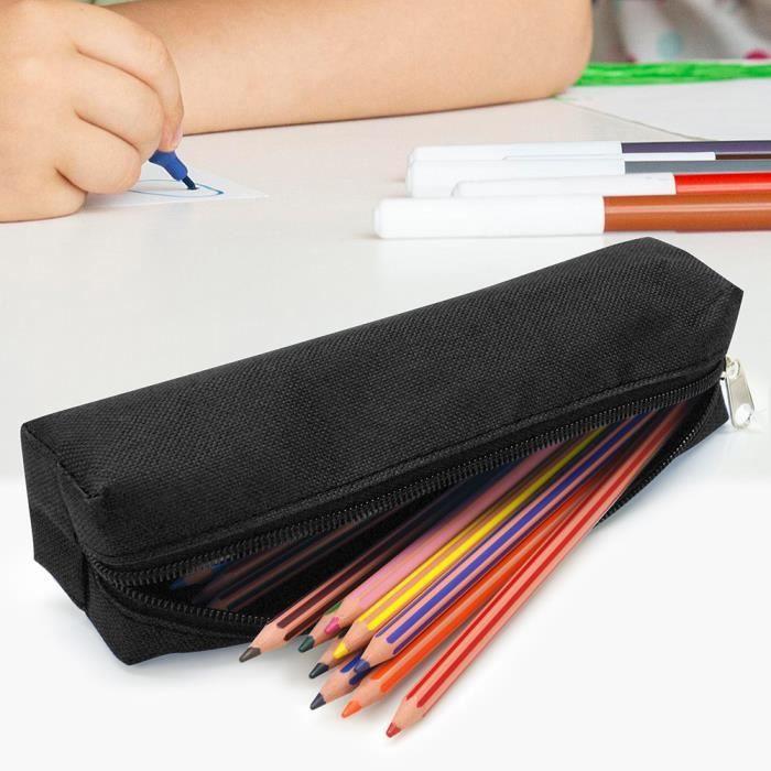 Trousse à crayons - WAYTEX - 931273N - Polyester souple - Fermeture zippée - Noir uni