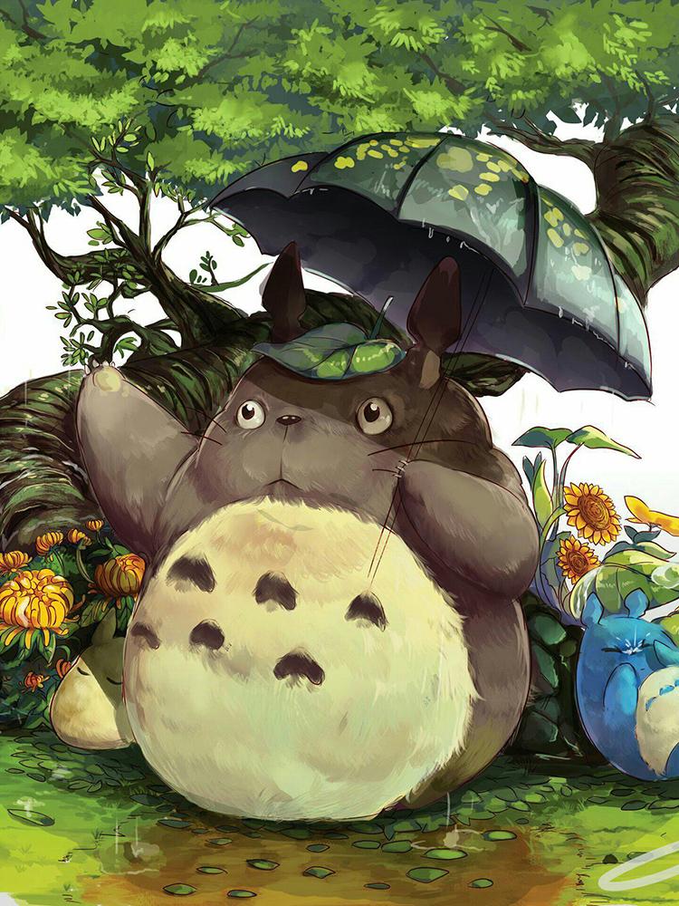 DIY plné kulaté diamantové malování Křížkový steh 3D roztomilé zvířecí komiks Home Dekorativní umění Krajina diamantový obraz 5D diamantový umělecký obraz