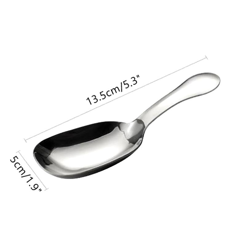 

Stainless Steel Round Spoon - Long Handle Kitchen Stirring Dessert Spoon For Gadgets Accessories