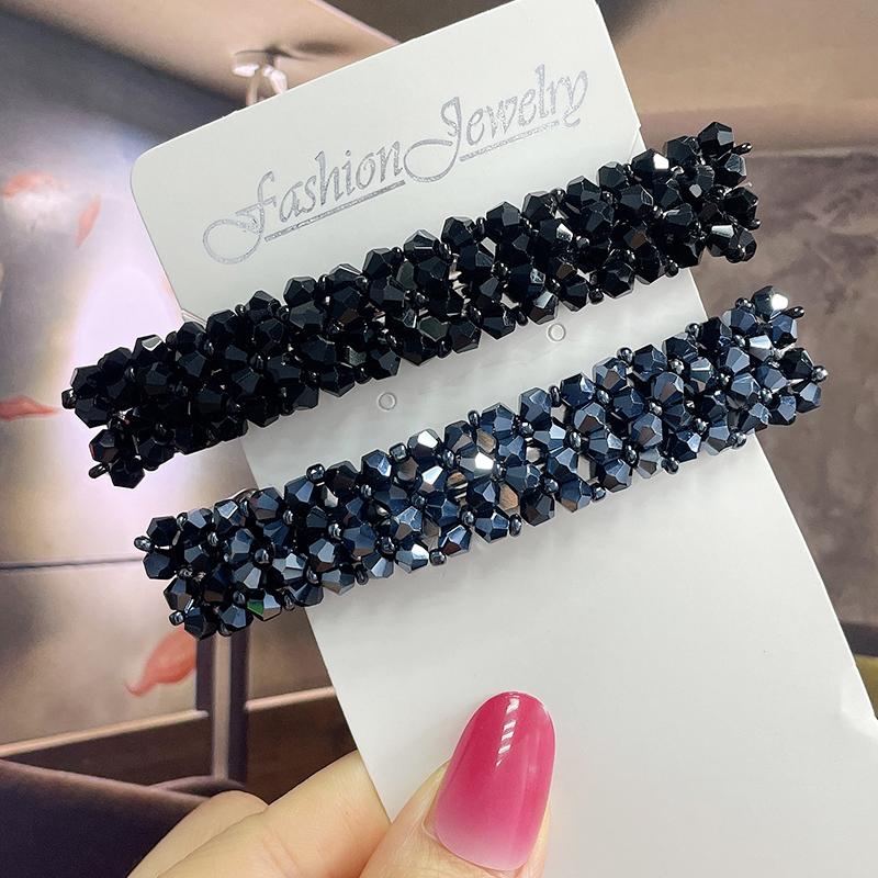 Korean Crystal Spring Hair Clips Pins Pearl Hair Barrettes For Women Girl Headband Simple Hair Accessories Headwear