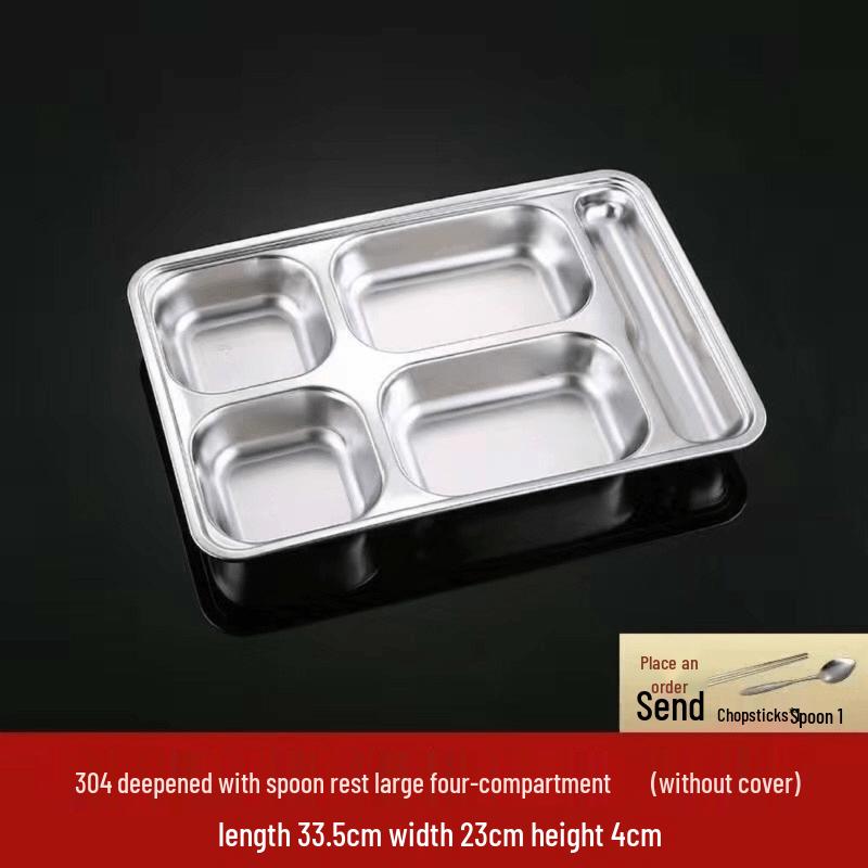Stainless Steel Divided Cafeteria Meal Tray