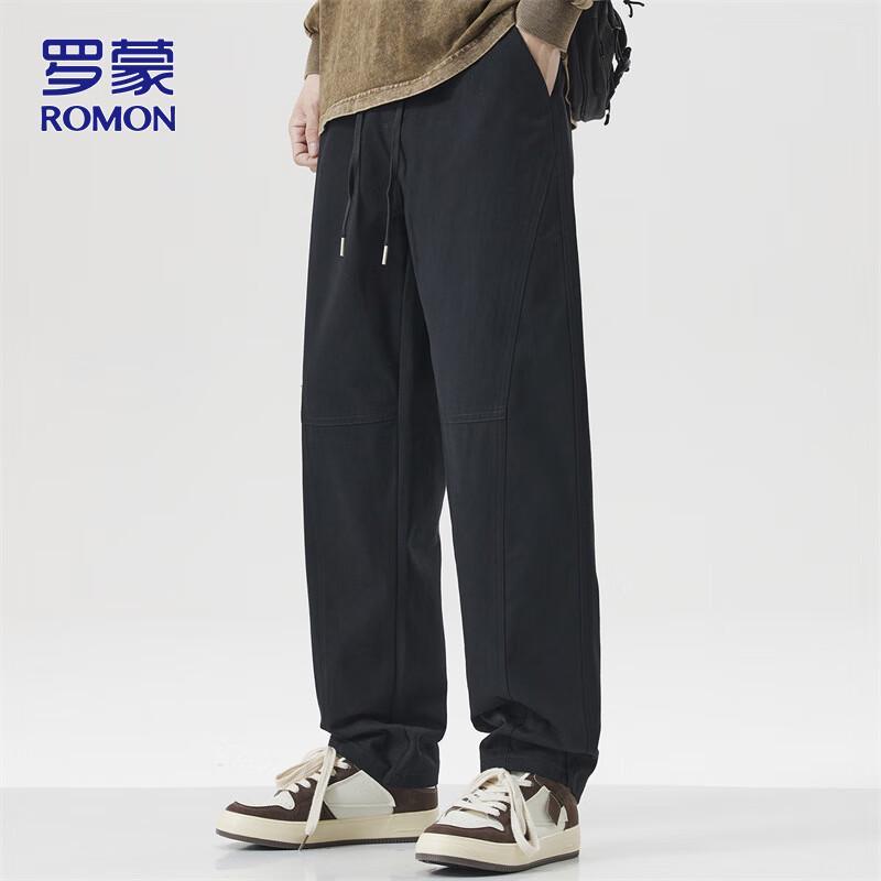 

ROMON Men s Casual Straight-Leg Cotton Trousers XL