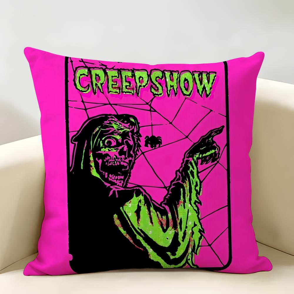 CCreepshow Movie Terror Cushion Cover Natural Linen Organic Fabric DoubleSided Printing Room Sofa Decor Pillow Case