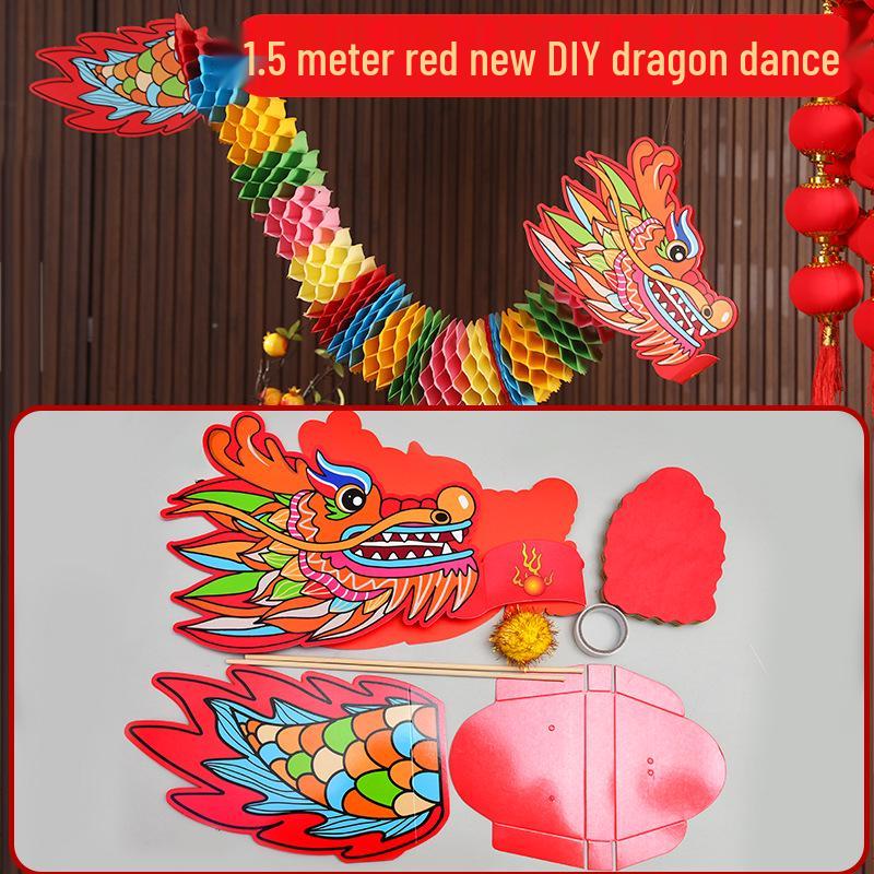 Year of the Horse Dragon Dance DIY Pull Flower Kit - Spring Festival Parent-Child Wedding Decor