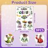 9 Sheet Mardi Gras Window Clings Mardi Gras Party Decorations Carnival Mask Fat Tuesday Lobster Reble Window Stickers Double-Sided for Masquerade