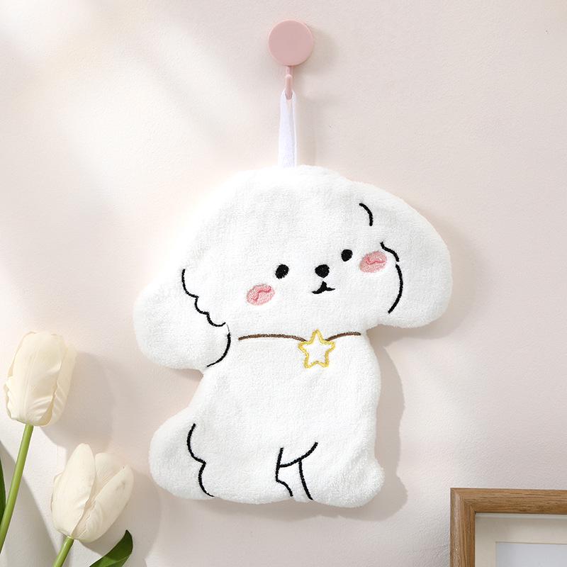 Große Gans Niedliches Korallenfleece Hängehandtuch für Küche & Badezimmer