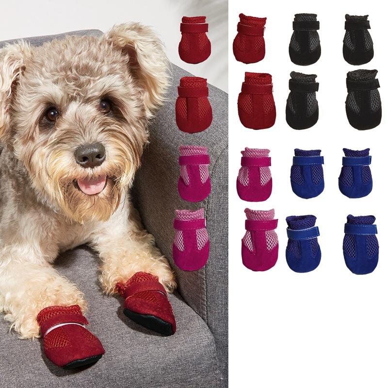 

Сетчатая сетчатая ткань в летнем стиле, мягкая подошва, обувь для бега, собаки, сандалии для домашних животных, удобная повседневная дышащая обувь для собак