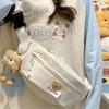 Cute Little Bear Chest Bag Solid Color Portable Student Crossbody Bag Large Capacity Waist Bag Single Shoulder Bag Outdoor Sports Armpit Bag Women