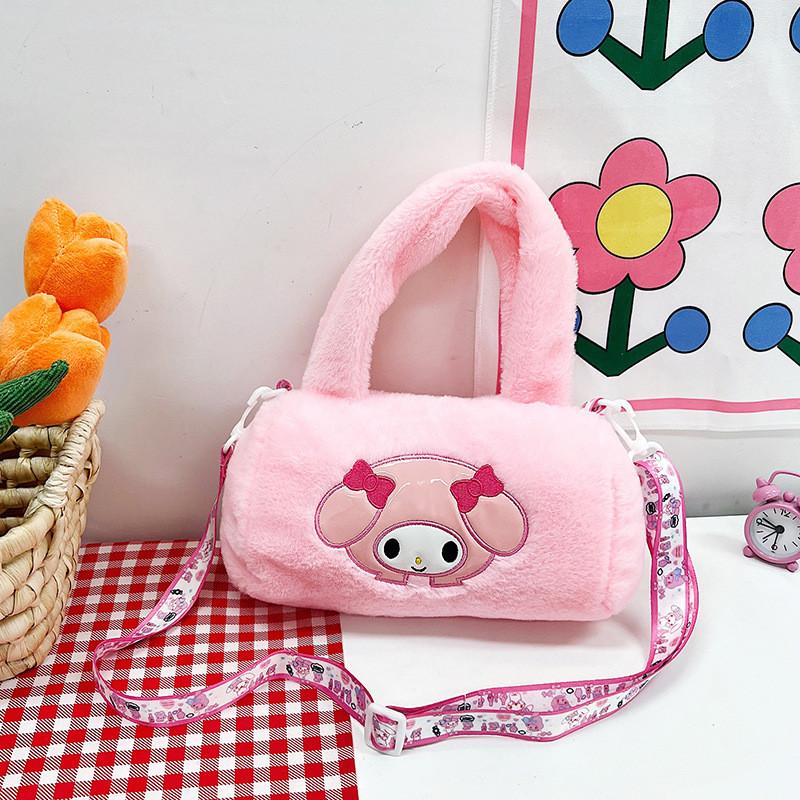 Sac à bandoulière en peluche de dessin animé mignon pour filles avec des designs adorables et un style polyvalent