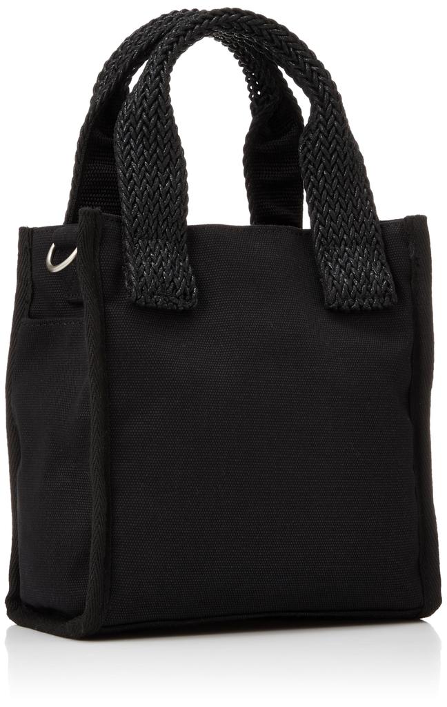 Lee Mesh Thick Cotton Mini Shoulder Mesh Lunch Perfect for and Black 2-Way Tote, II, Canvas, Small, Tote, 2-Way Bag, Handle, Bag, Commuting, School,