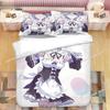 Japanese Anime Kawaii  Ram Rem 3D Bedding Set Printed Bed Set Duvet Cover Sheet Pillowcase Soft Quilt Cover Full Queen King Size