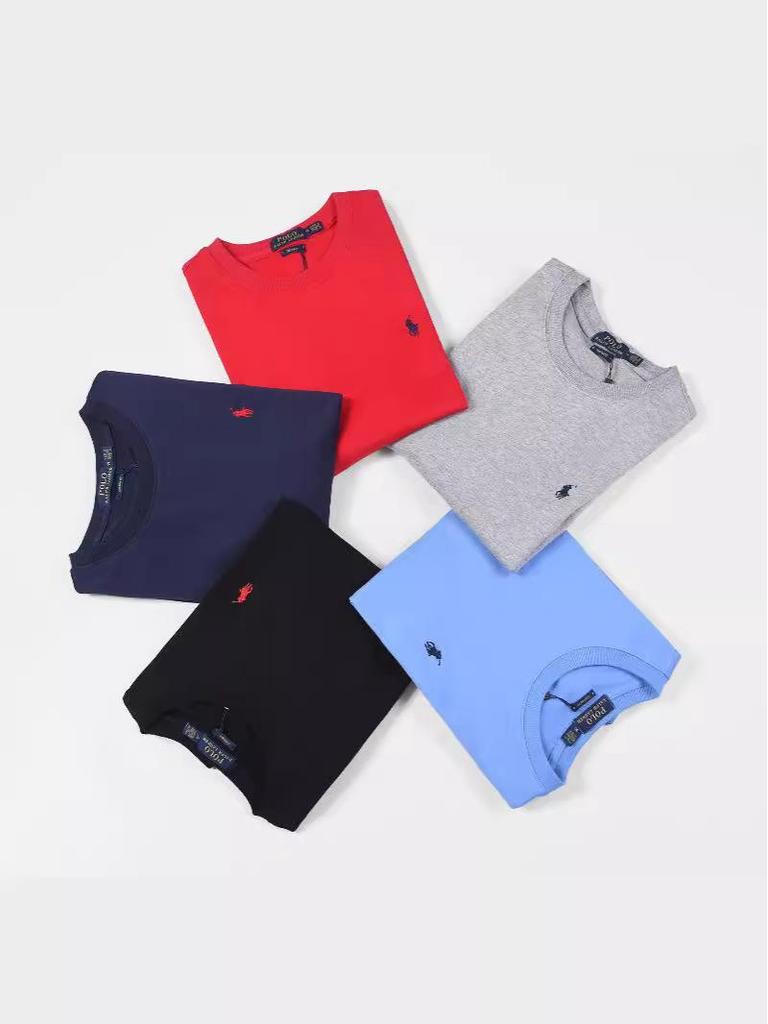 Unisex Casual Thin Spring/Autumn Round Neck Long Sleeve Hoodie with Small Horse Logo