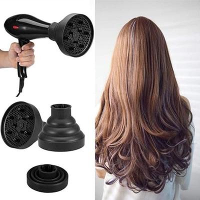 Haardiffusor-Aufsatz für Haartrockner, für unterwegs, zusammenklappbar, tragbar, Diffusor für lockiges Haar, Damen, Luftstromaufsatz, Salon, Heimgebrauch, mit Düse 4–5 cm