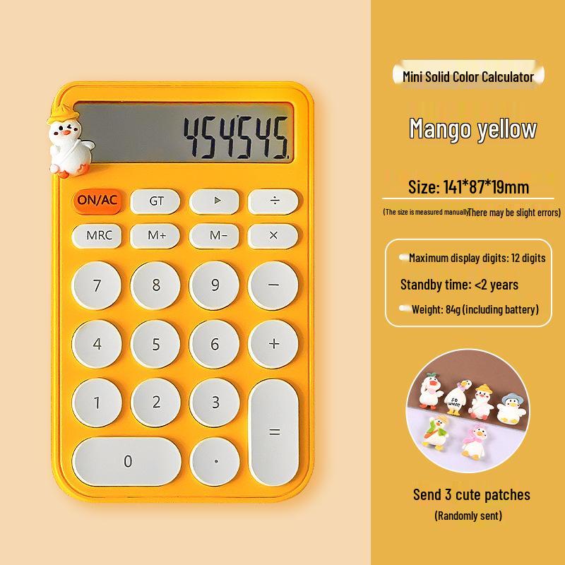 Compact 12-Digit Multifunction Calculator for Office, School, and Exams