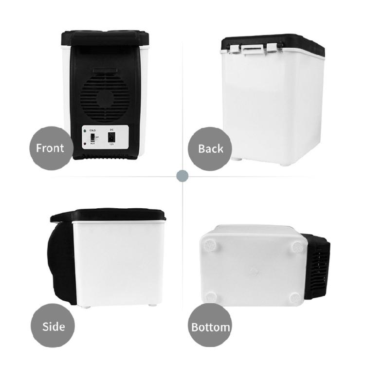 Mini Car Freshness 12V 6L Capacity Compact Size ABS Refrigerator Quiet Operation Portable Freezer Ideal for Travel Campi