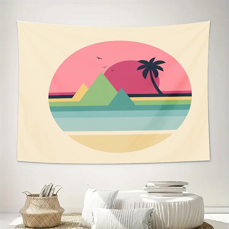 Boho Wall Tapestry Aesthetic Room Decor Nature Landscape Tapestry Vintage Wall Hanging Hippie Tapestry Home Textile Living Room