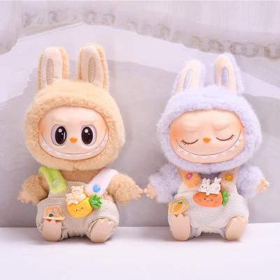 For 17cm Labubu Doll Fruit Overalls Fashion Clothes Hoodies Doll Clothes Color Match Hoodies Dolls Accessories Cute Decoration Little Cloths