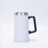 Large Capacity 24oz Brazilian Beer Mug, Insulated Stainless Steel with Double Layer Vacuum Handle