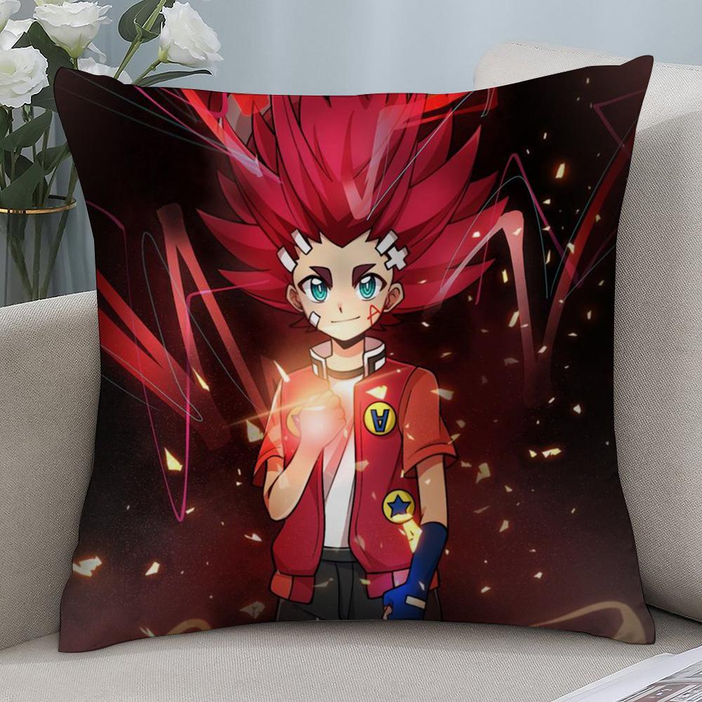 

HOT Anime B-Beyblade Pillow Case Short Plush Sofa Decorative Gift Home Double-sided Printing Cushion 12x12in 30x30cm