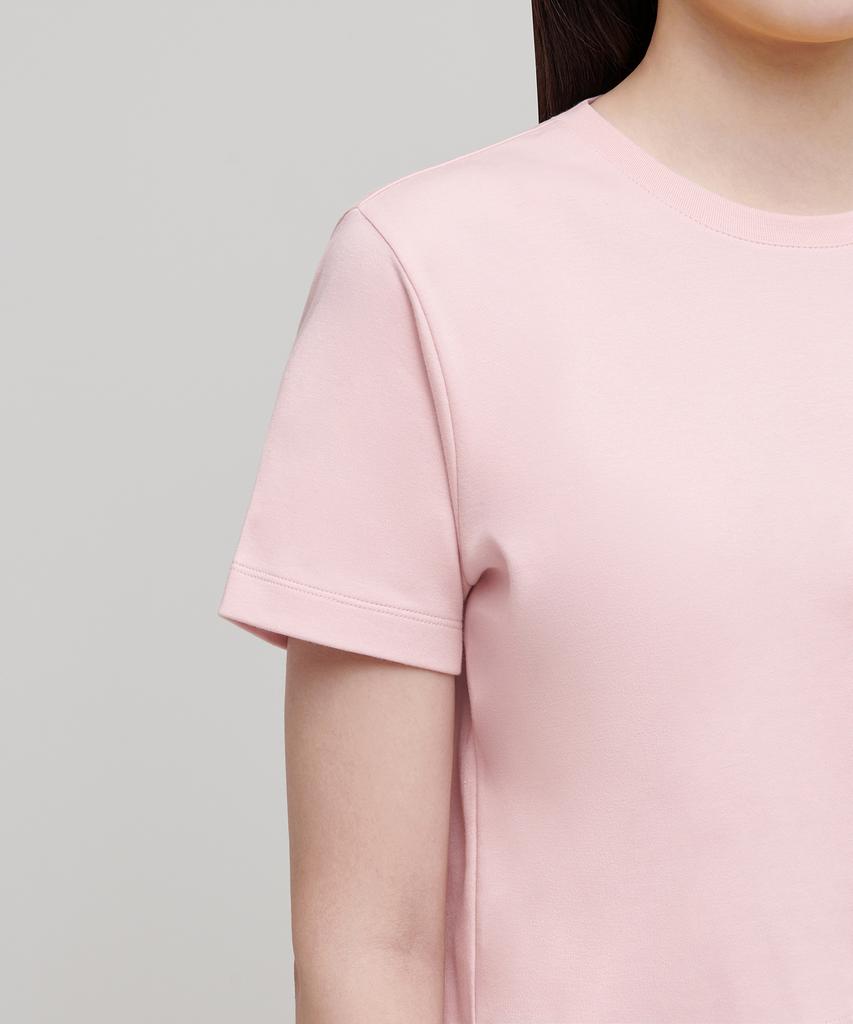 MUSINSA STANDARD WOMAN Women'S Crew Neck Crop T-Shirt [Indian Pink]