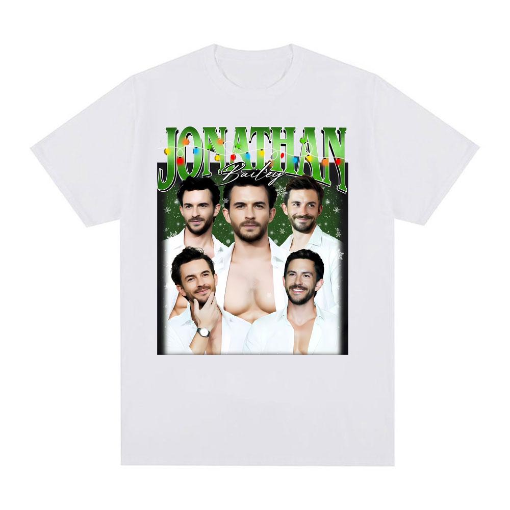 Jonathan Bailey Christmas Vintage Sexiest Unisex T Shirts Unisex Women Fashion Short Sleeve Loose T Shirt Casual ONeck Cotton Tshirt