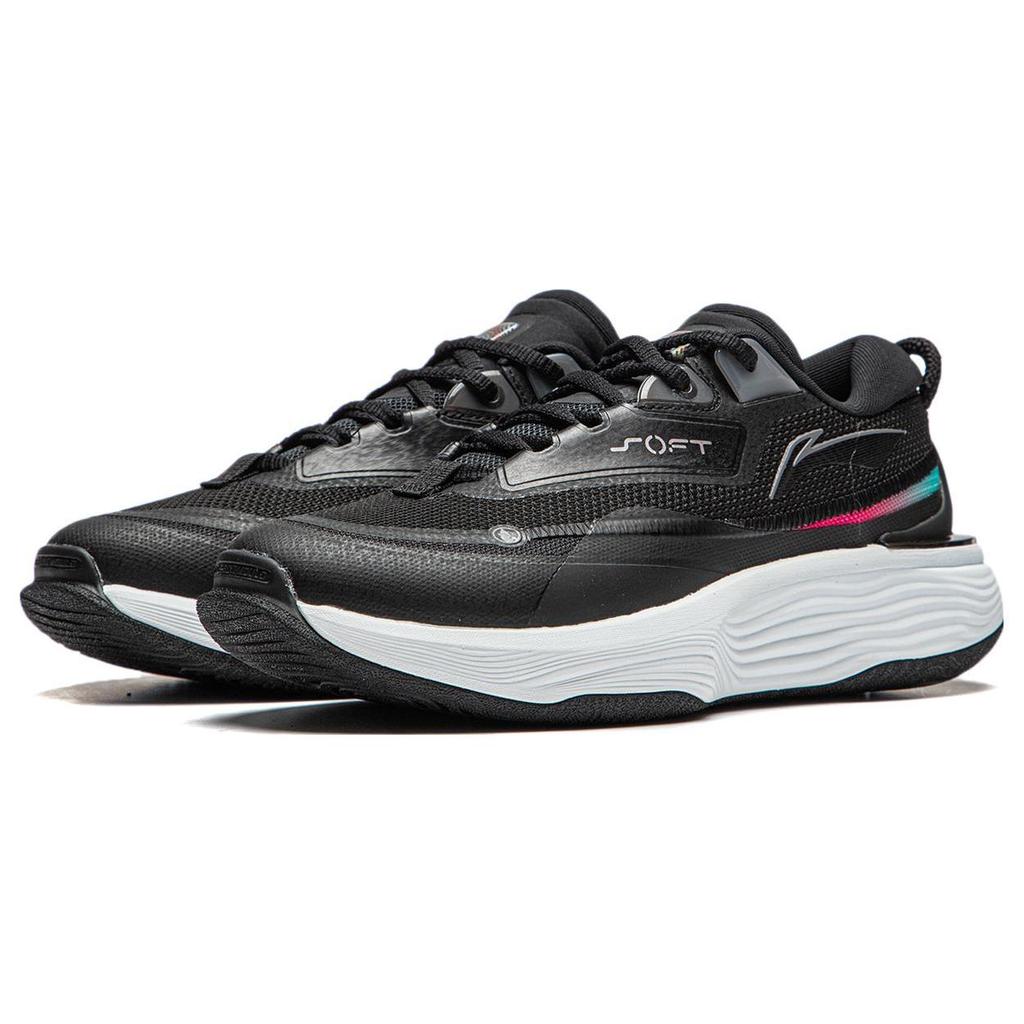 Li Ning SOFT WARM Textile, TPU Comfortable Slip Resistant Abrasion Resistant Low top Casual Shoes Women's Black AGLT122-1