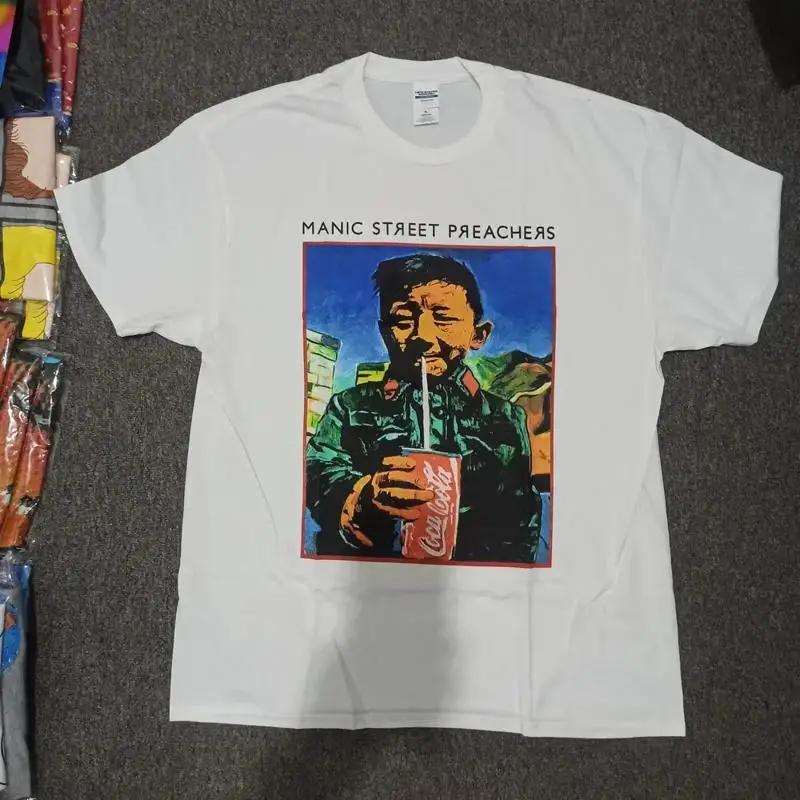 

Manic Street Preachers Faster short sleeve white color shirt KV27835 5XL різнокольоровий