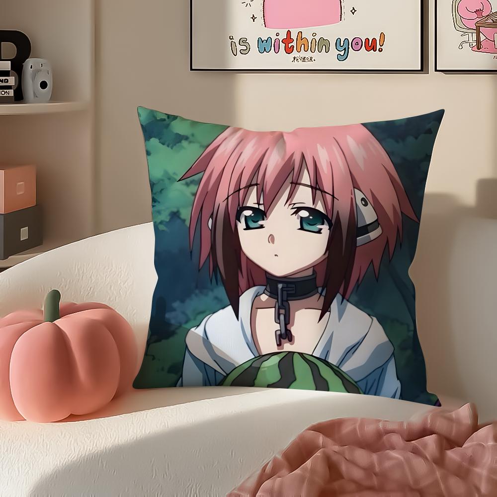 SSora no OOtoshimono Cushion Cover Pillowcase Short Plush Invisible zipper Room Sofa Cushion Cover