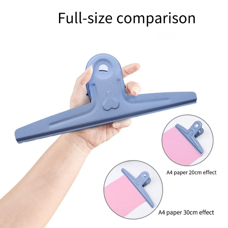 Stainless Steel Paper Clamp 20cm Long Large Binder Paper Clip File Clip for Food Bag Drawing Board Photo File Receipt