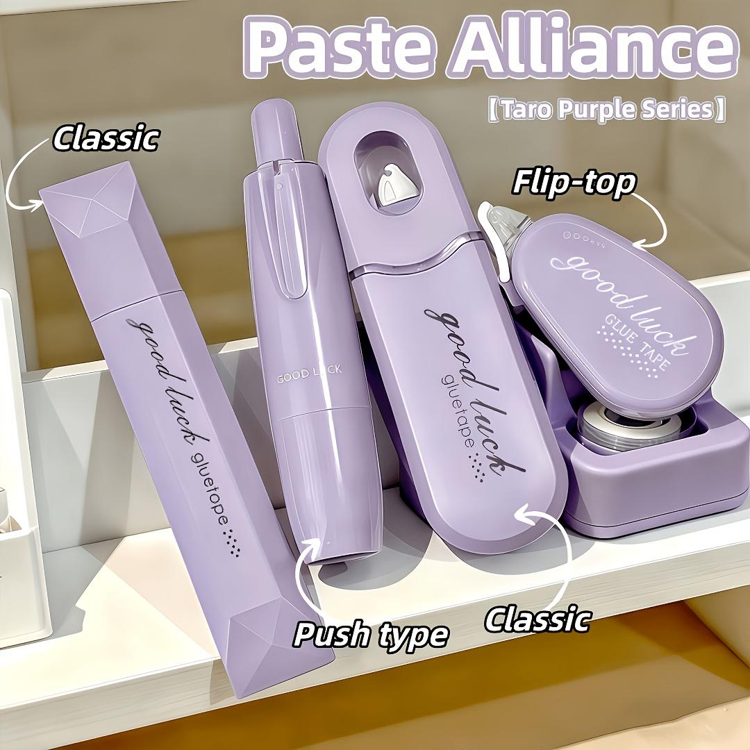 Paste Alliance 4pcs Dot Glue Tapes Set Adhesive Double-Sided Self-Adhesive Roller Glue Roller for Photo Scrapbook A3266